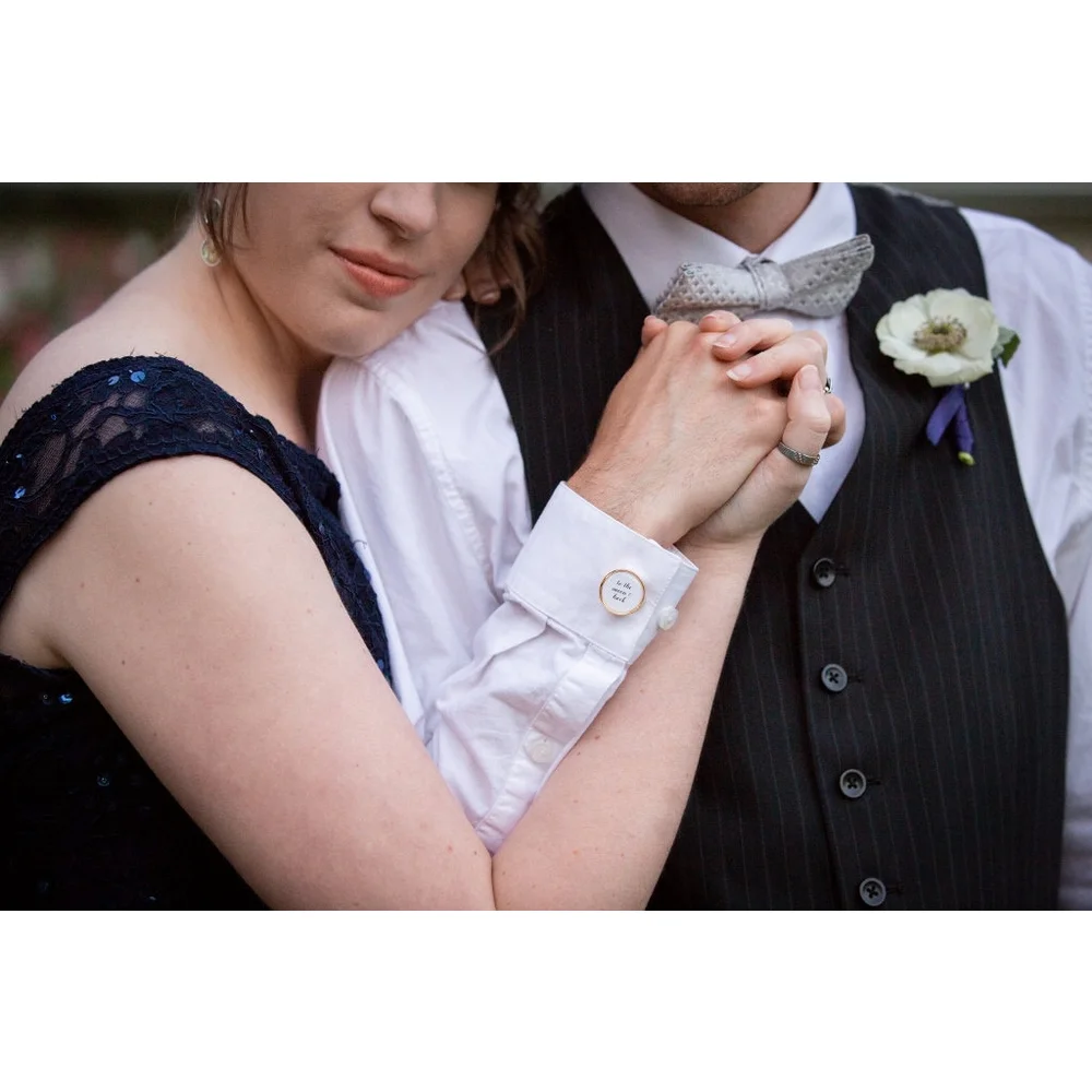 Gift for Groom, Wedding Cufflinks, Grow Old with Me The Best is Yet to Be